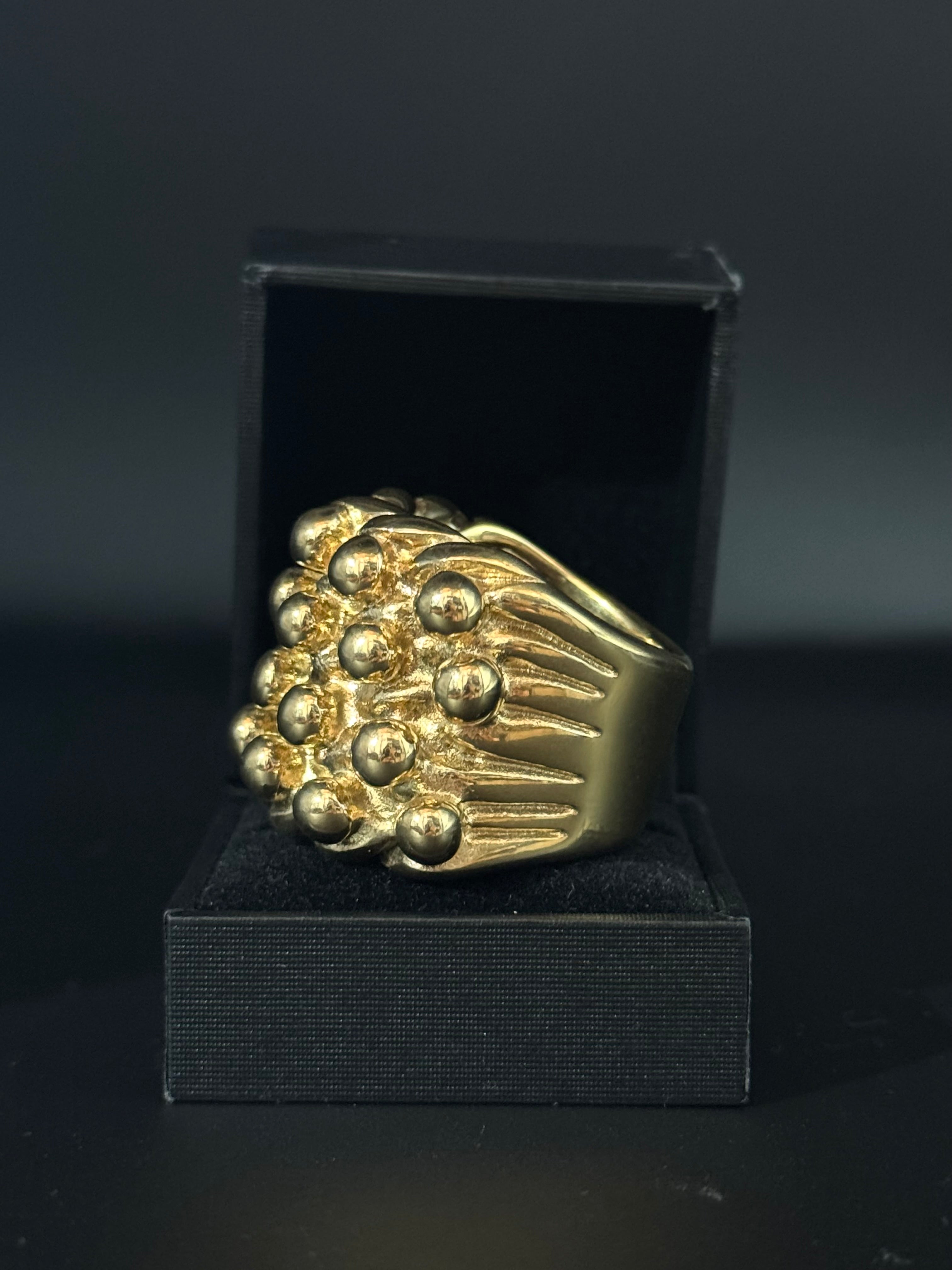 9ct Gold Filled Huge 4 Row Keeper Ring