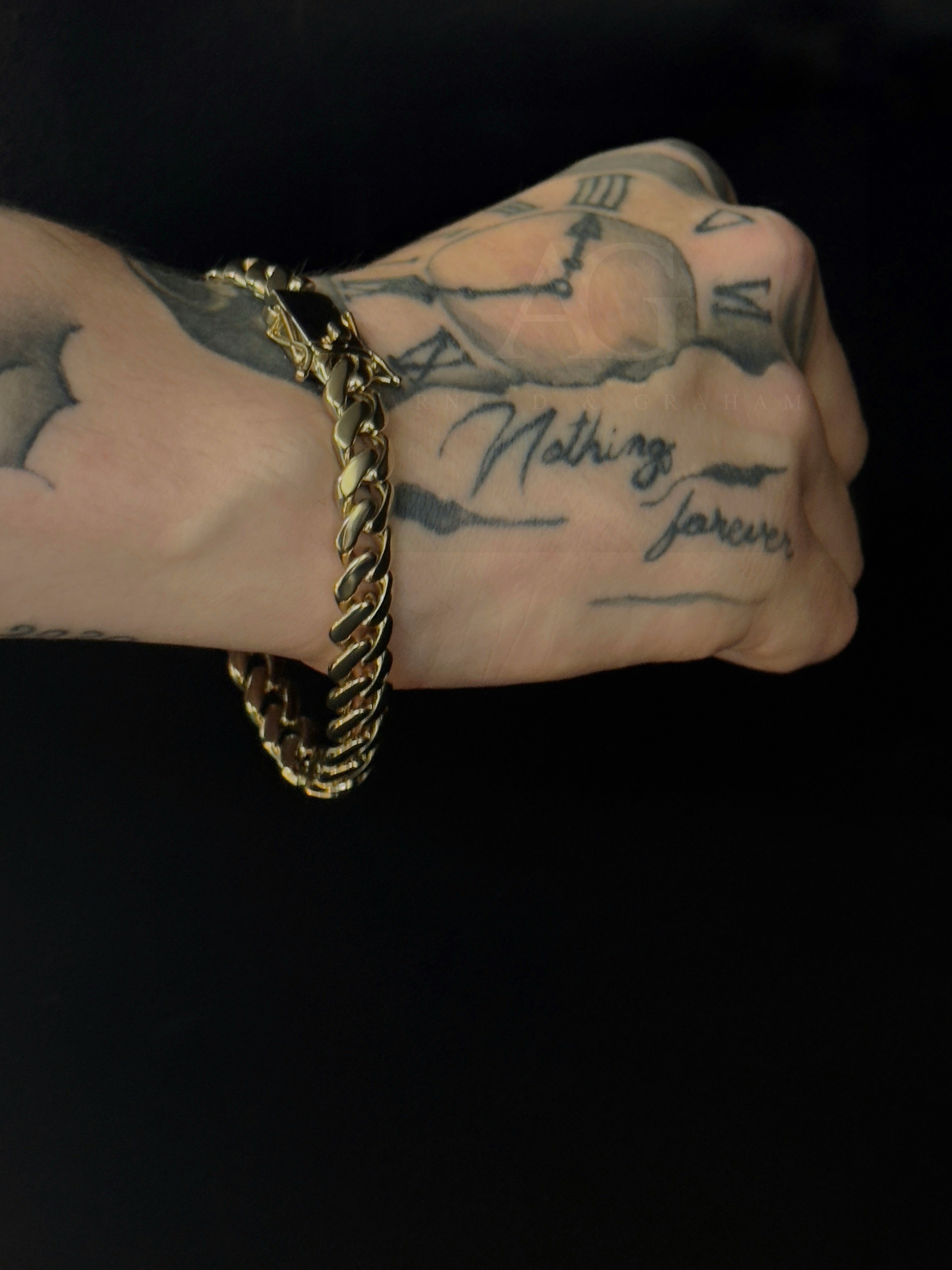 9ct Gold Filled Cuban Bracelet 10mm