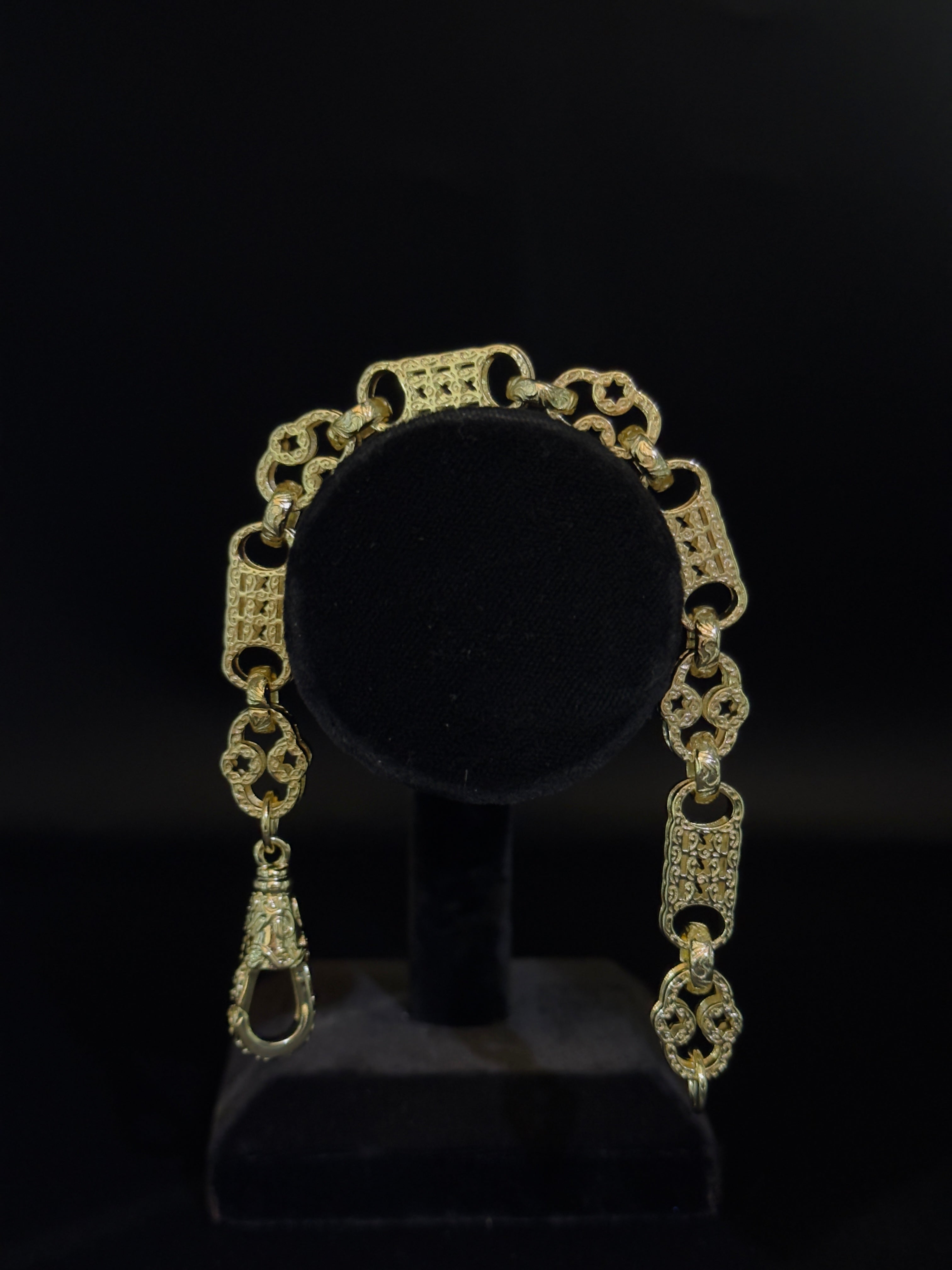 9ct Gold Filled Stars & Bars Bracelet 10mm