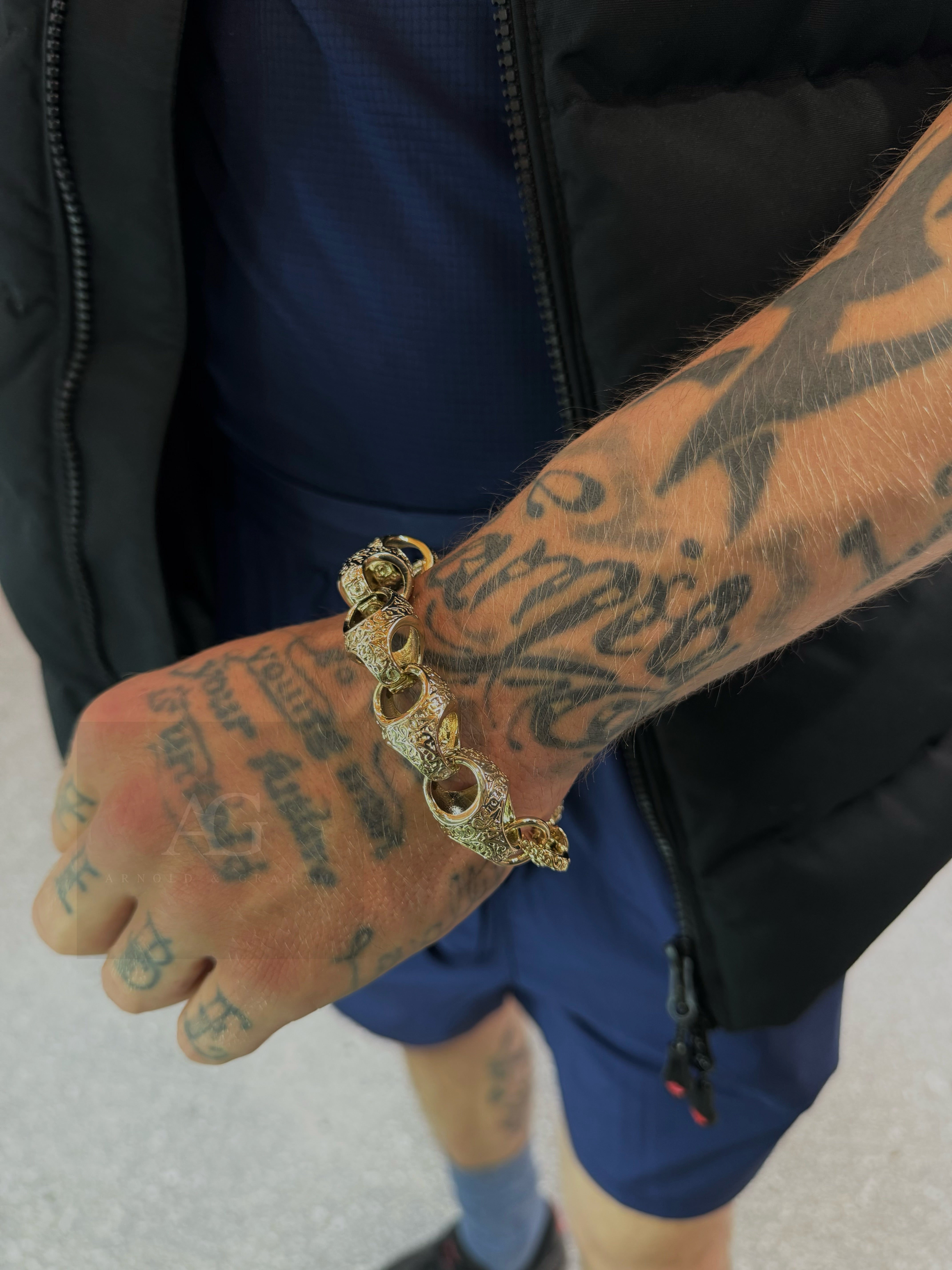 9ct Gold Filled 17mm XL Acorn Bracelet