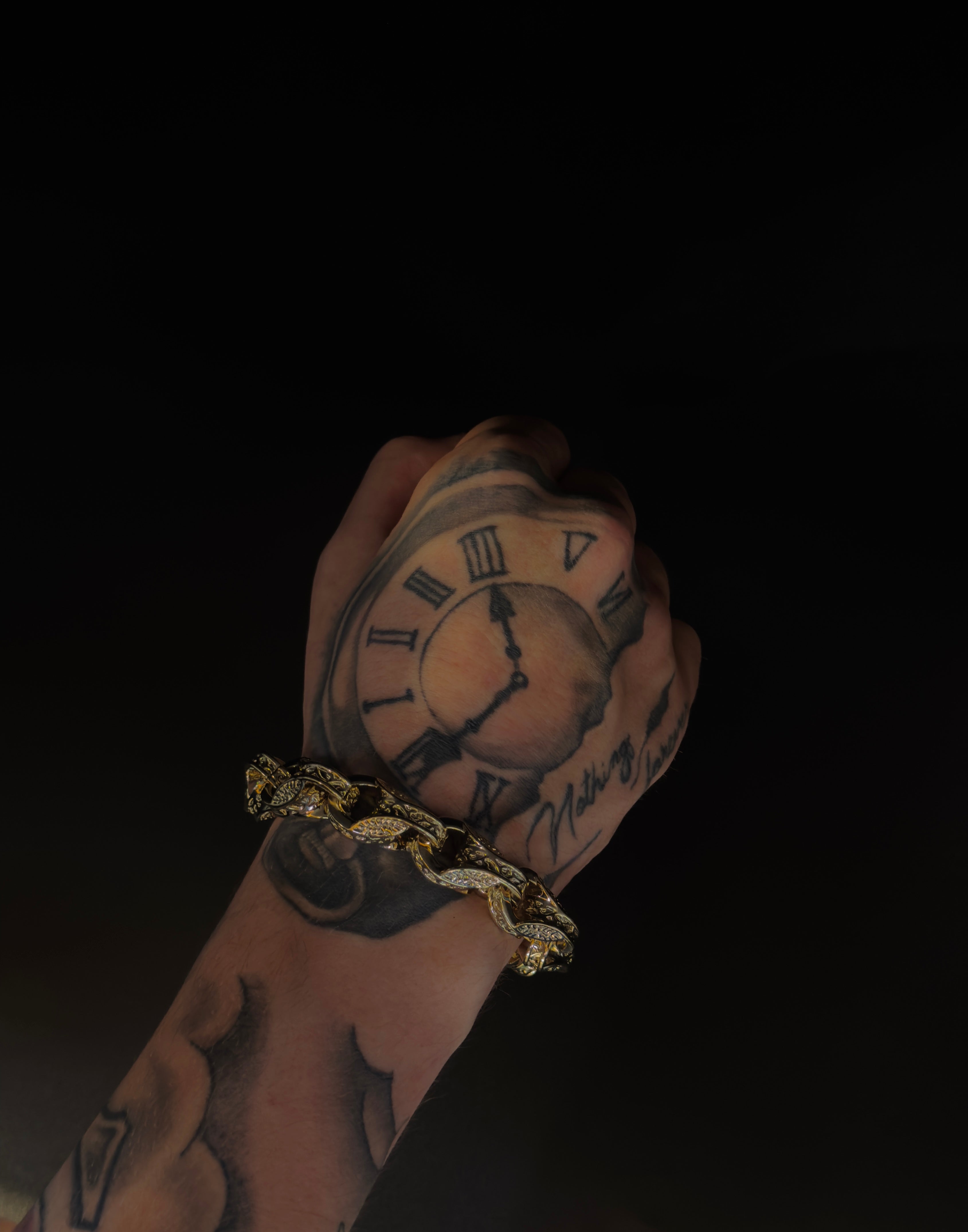 9ct Gold Filled XL 15mm 3D Tulip Bracelet with Albert Clasp