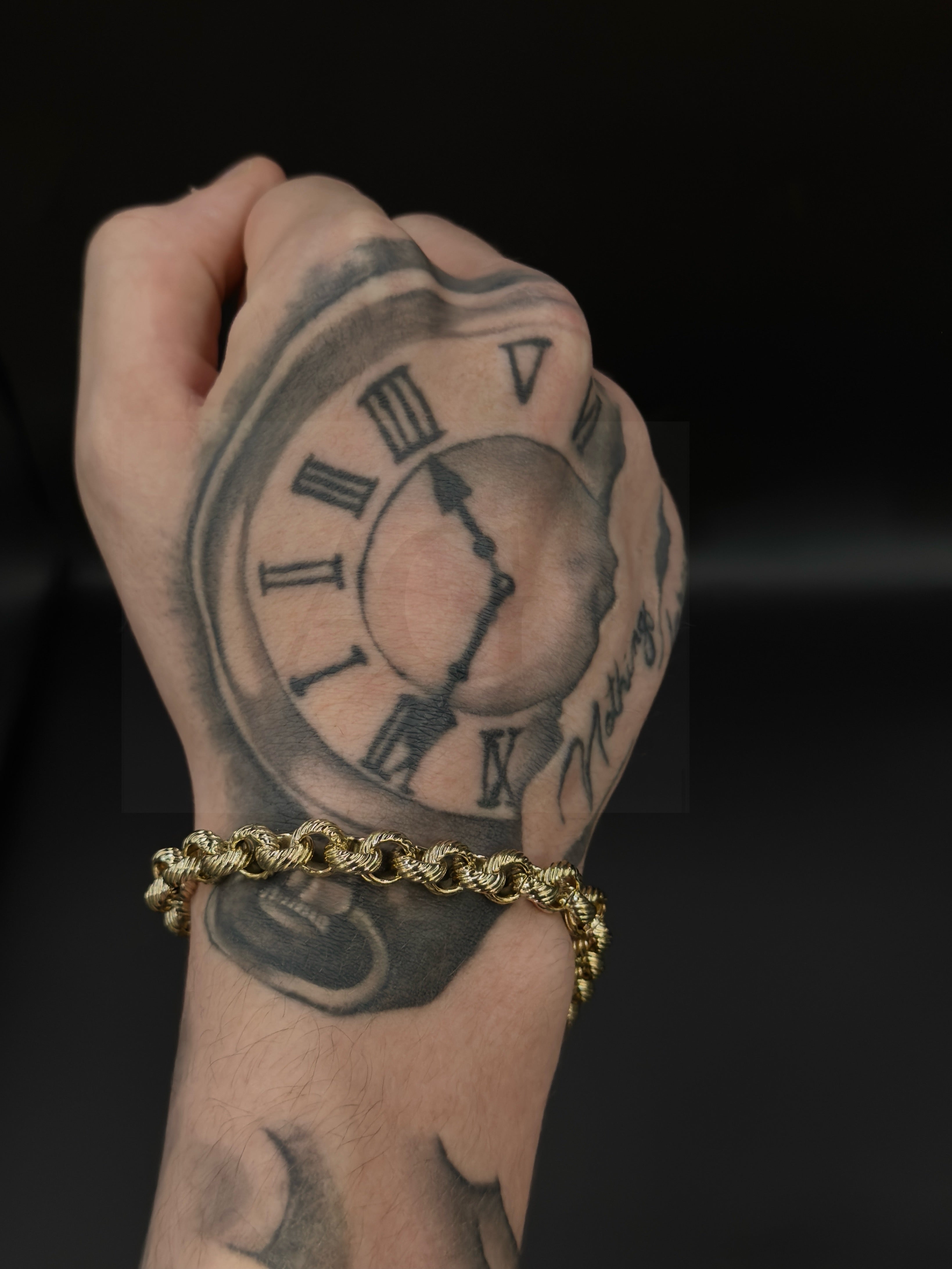 9ct Gold Filled Belcher Bracelet 8mm