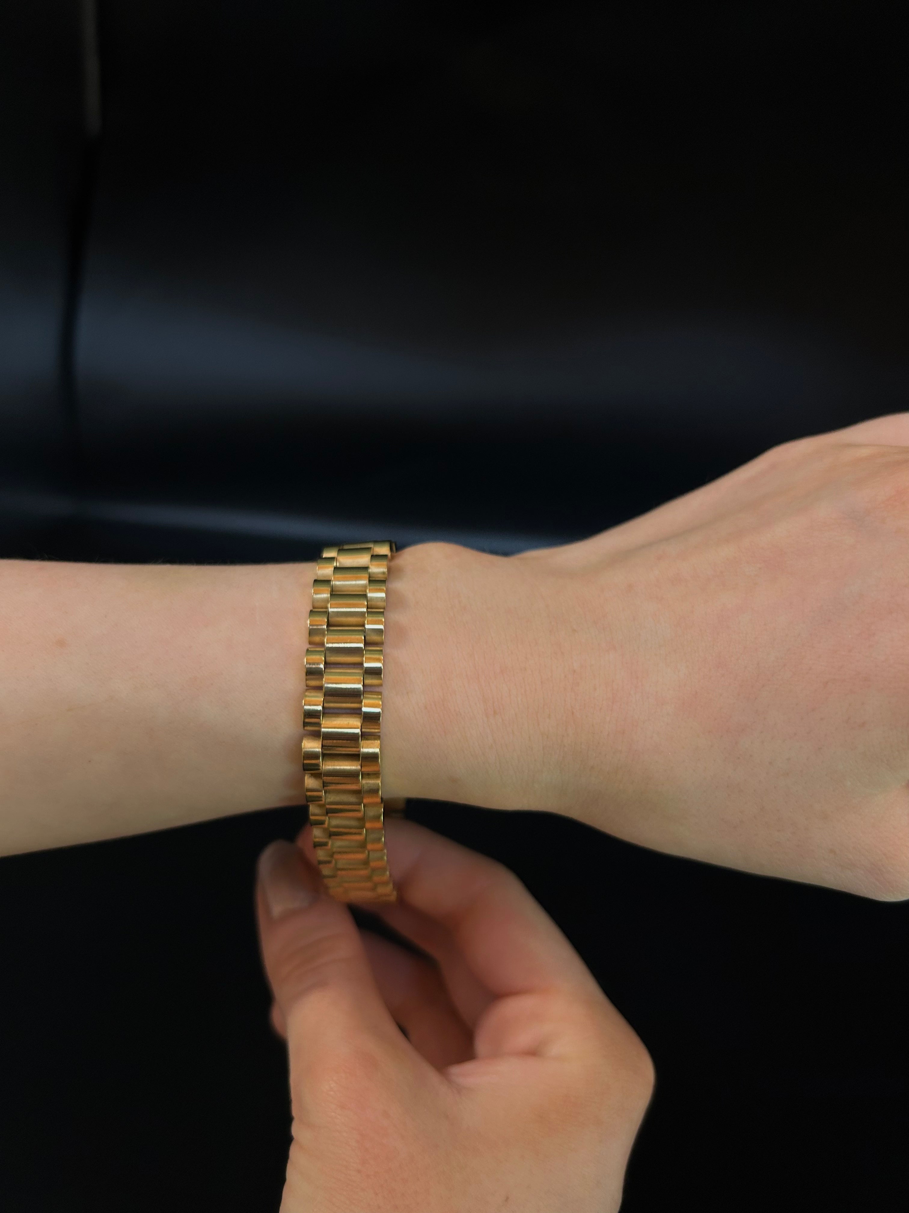 Gold Filled Presidential Unisex Bracelet 12mm