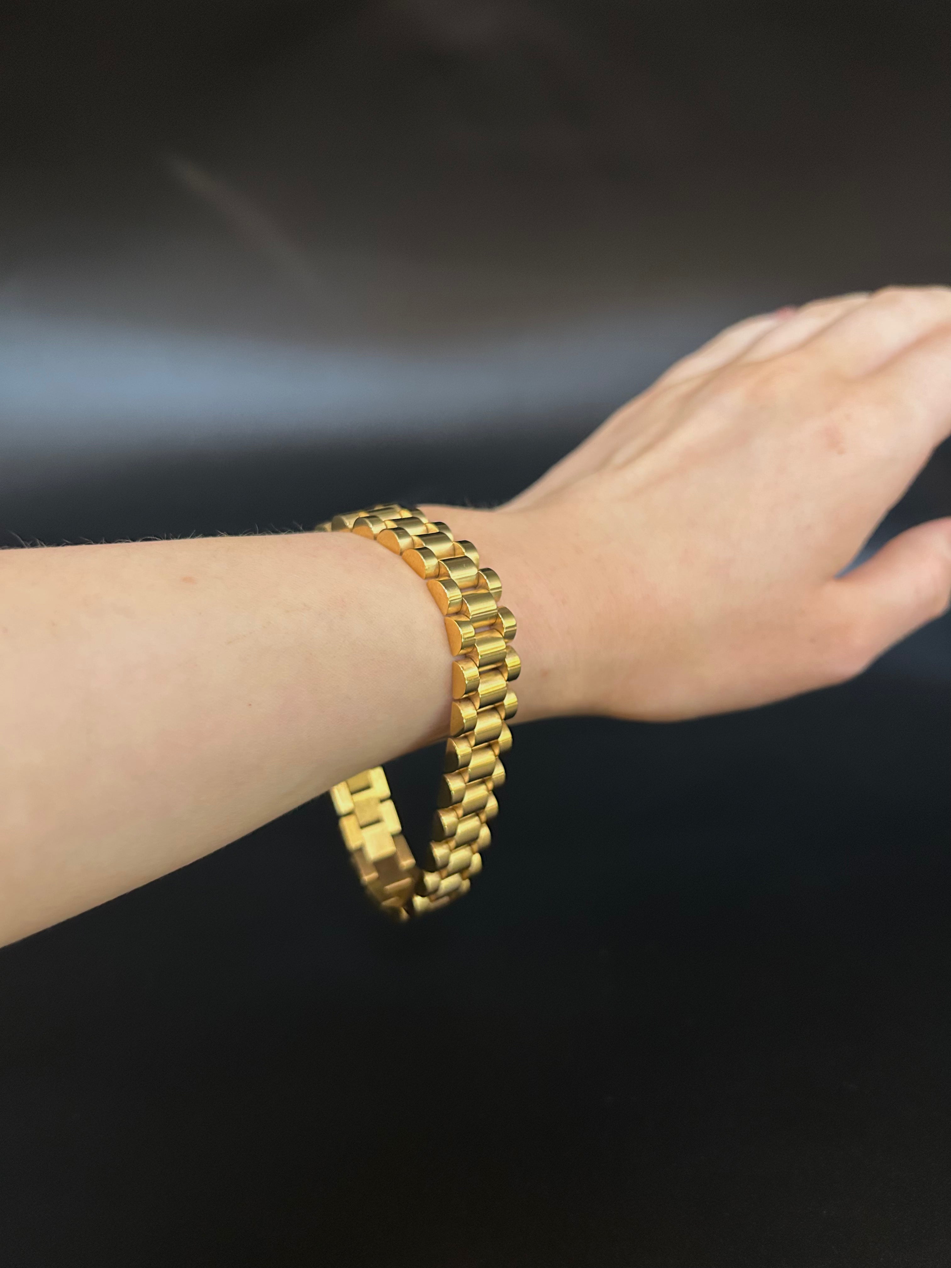 Gold Filled Presidential Unisex Bracelet 12mm