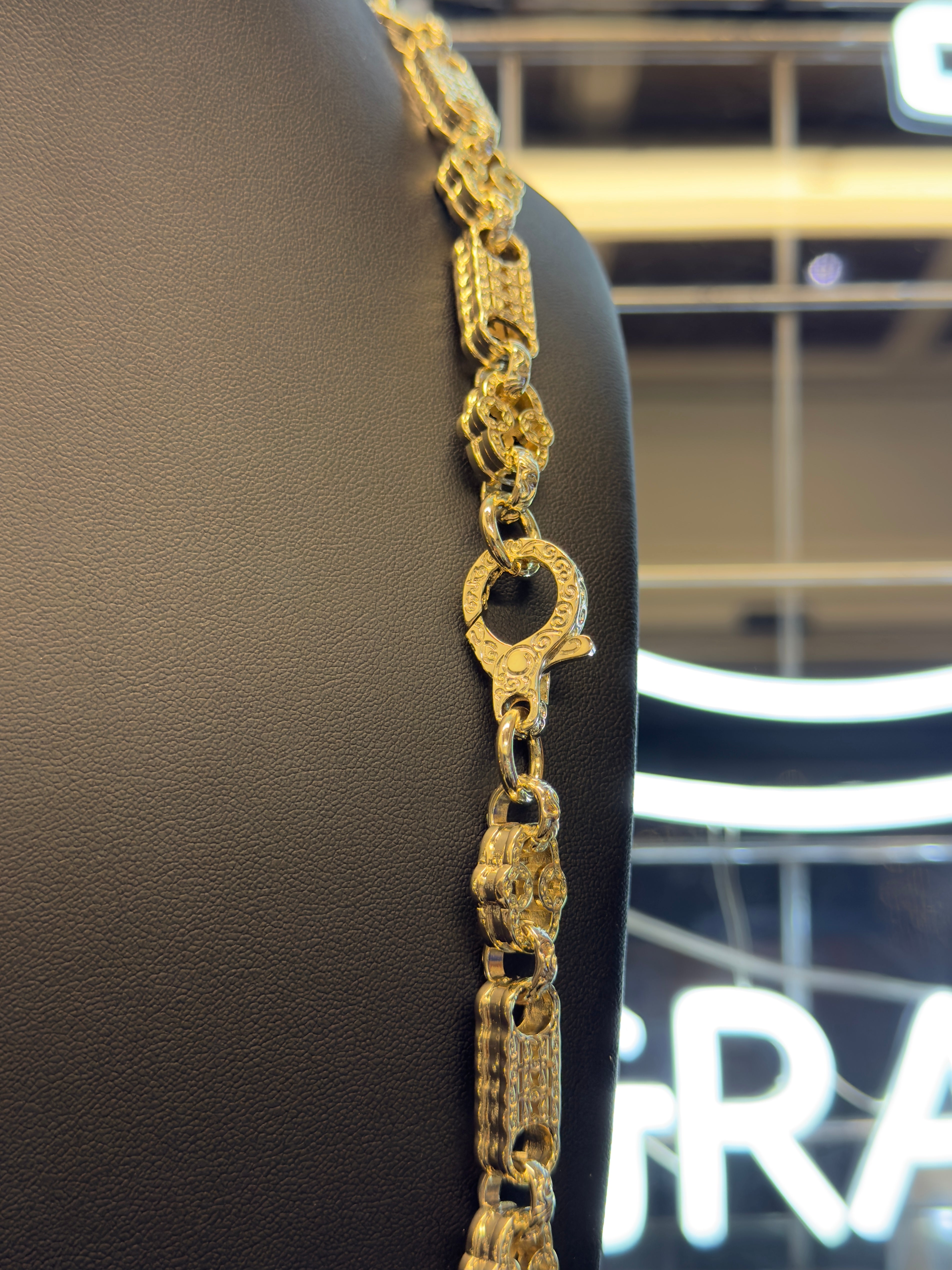 9ct Gold Filled Stars & Bars Chain (10mm)