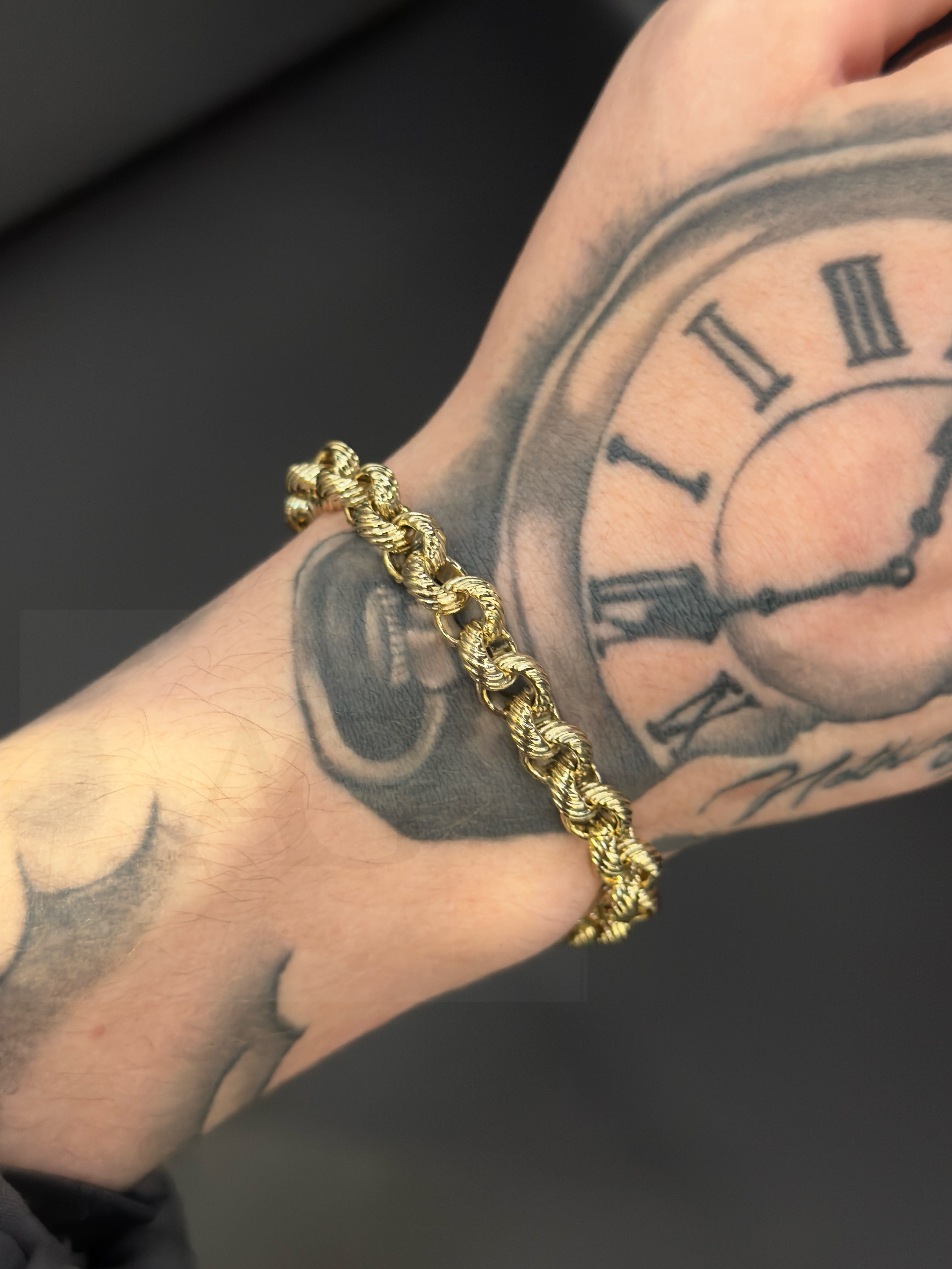 9ct Gold Filled Belcher Bracelet 8mm